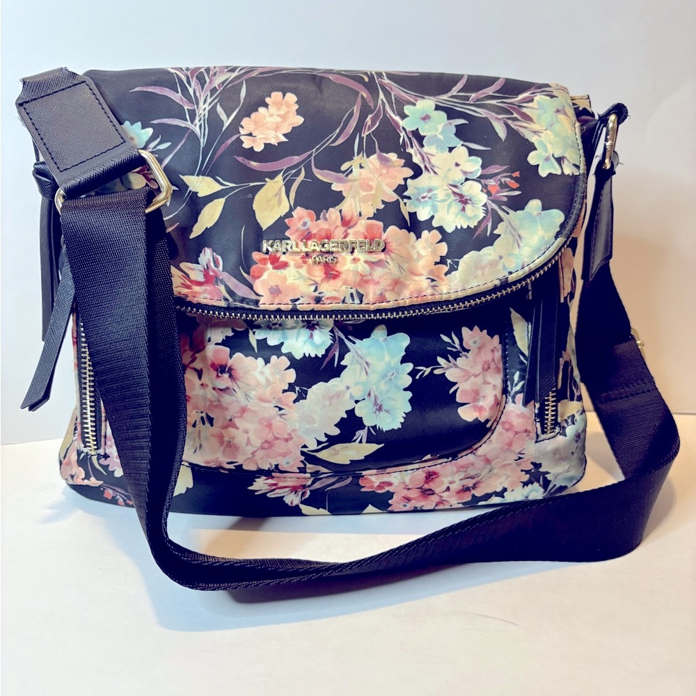 Karl Lagerfeld Paris Cara Floral Messenger Handbag $155